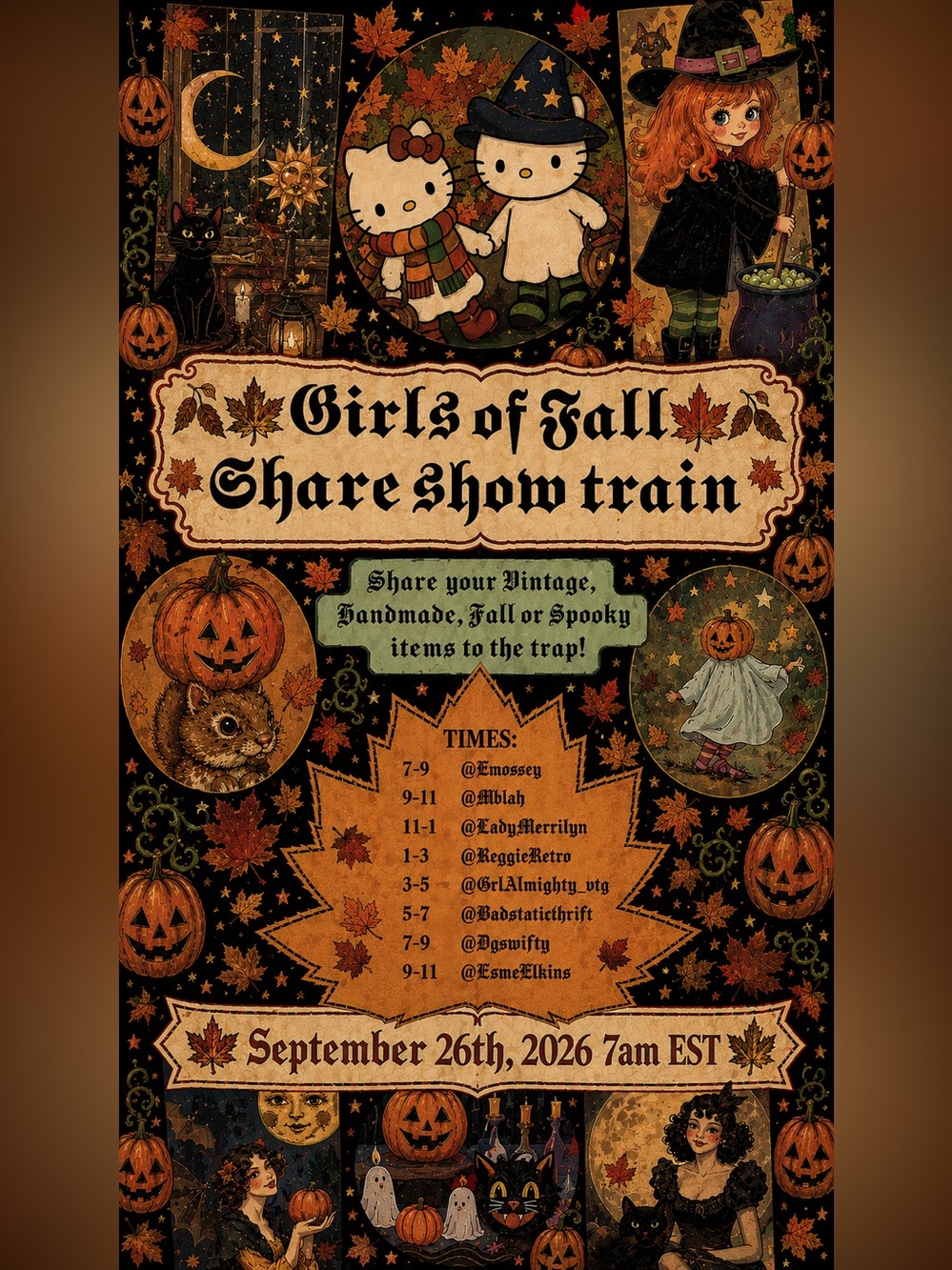 Girls of Fall share show flyer! like to be alerted when we go live! - Picture 2 of 2